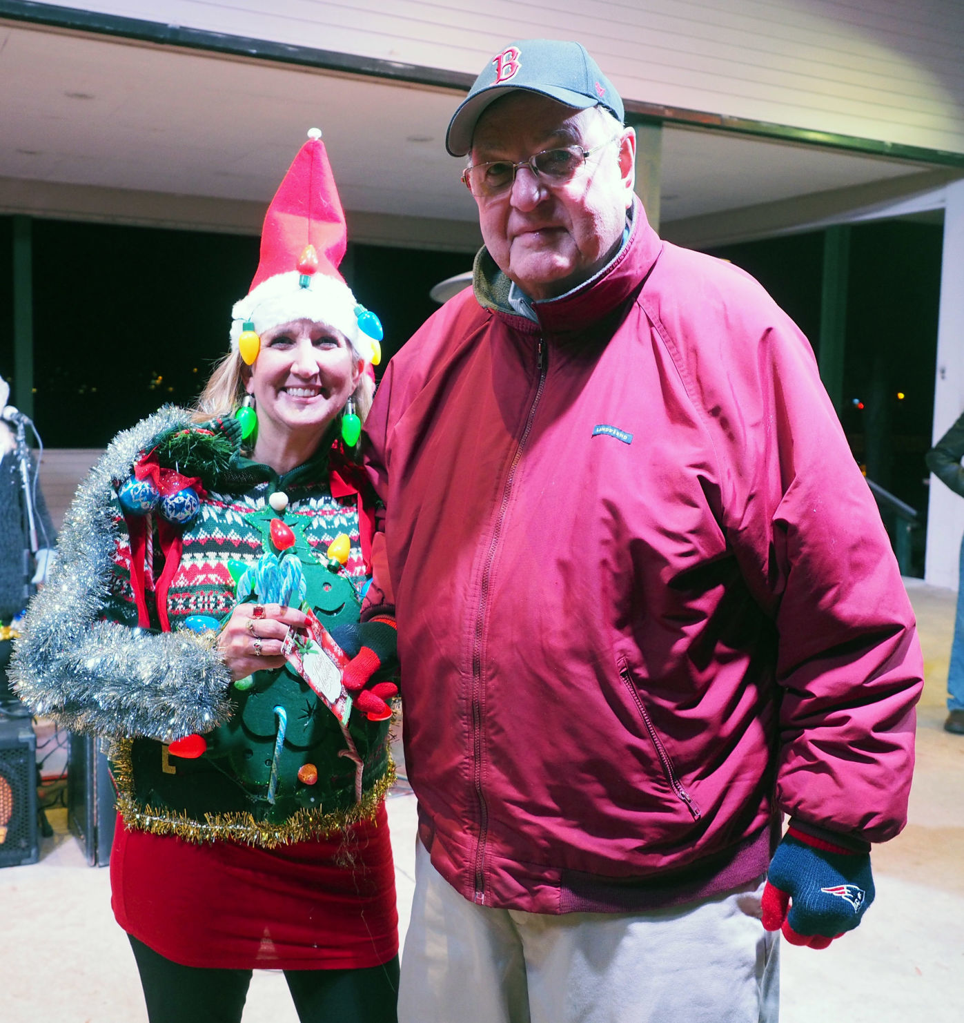 Blais and ugly sweater winner.jpg